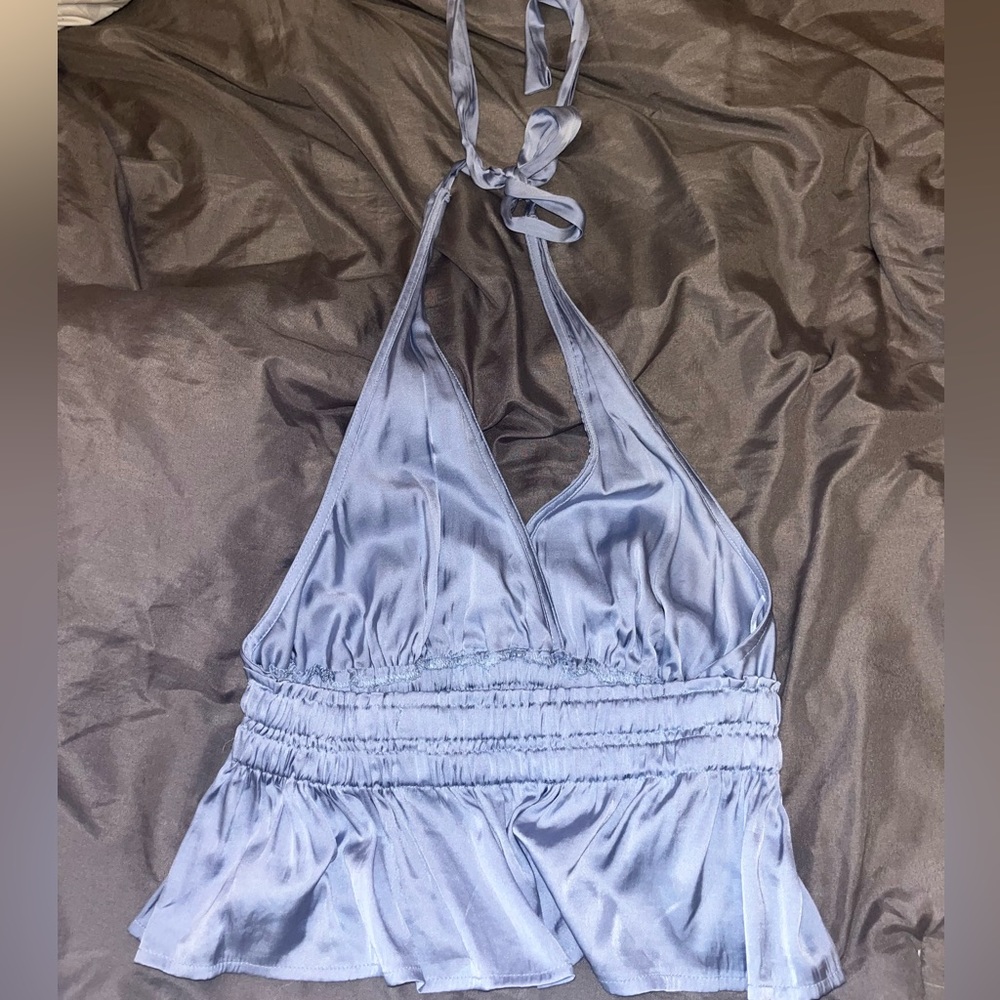 Cotton Candy La Satin Halter Top - Picture 3 of 4